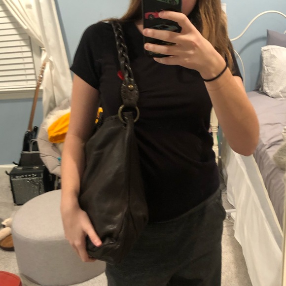 VINTAGE CARLA MANCINI BROWN LEATHER BAG - Picture 5 of 6